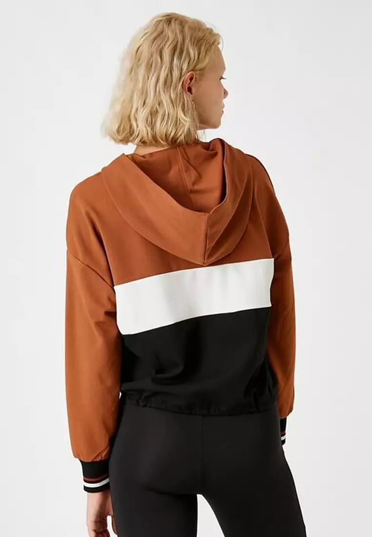 Buy KOTON Color Block Half-Zip Hoodie 2024 Online