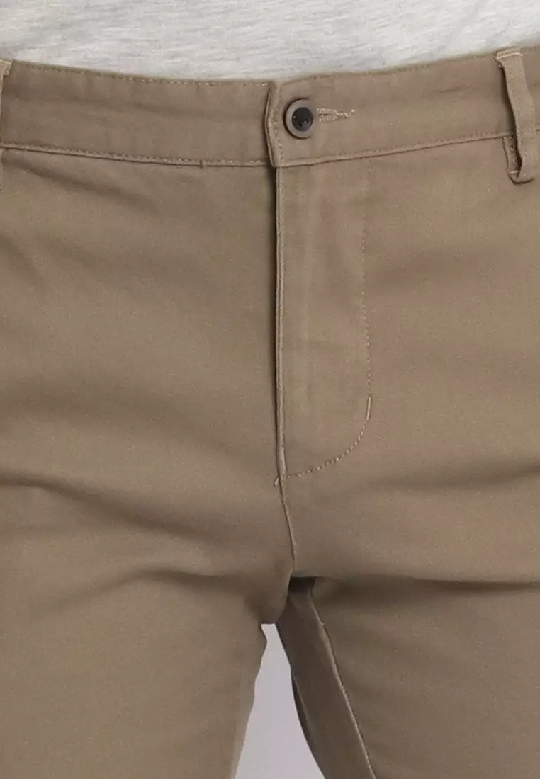 MAGINOT BARVEY OLIVE Celana Chinos Slim Fit Stretch