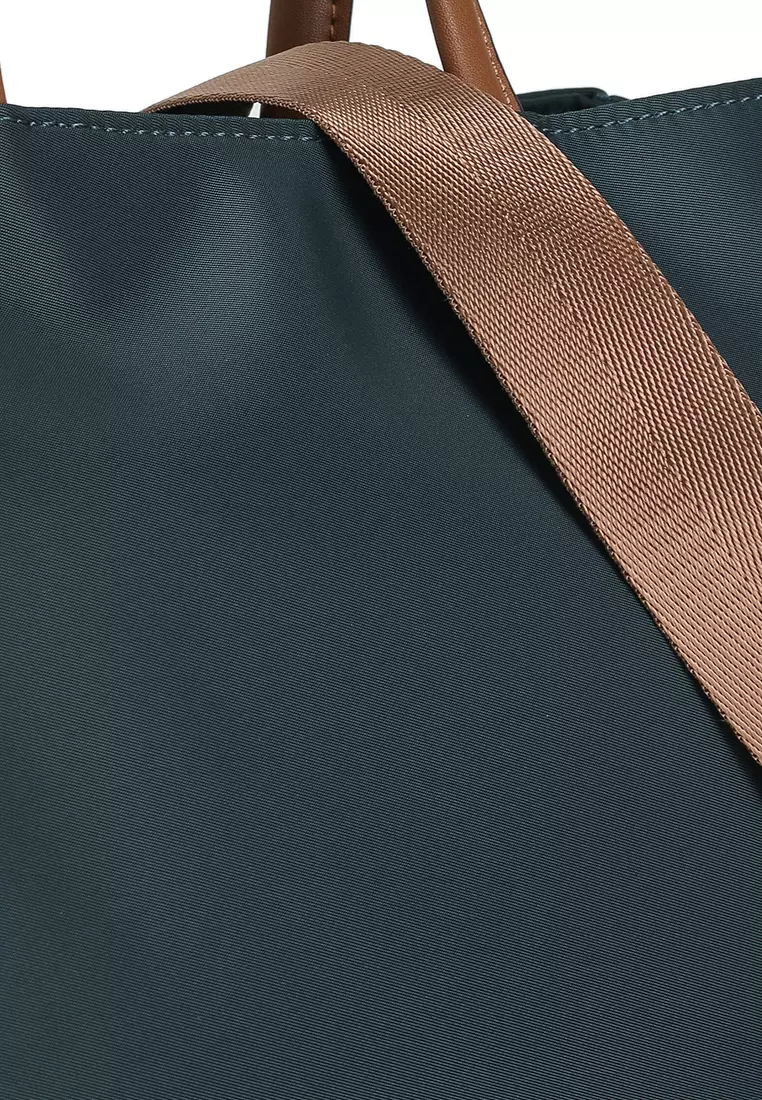 Premium Oxford Nylon Convertible Top Handle Bag With Pouch