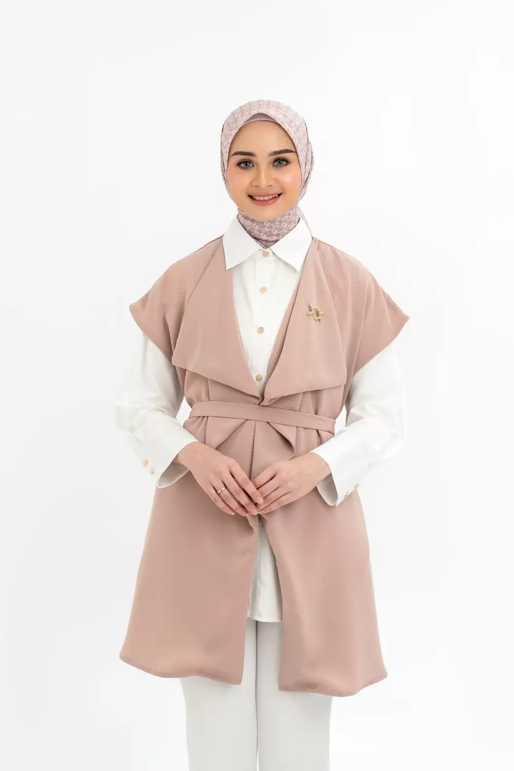 Klamby - Shara Outer Vest Dusty Rose