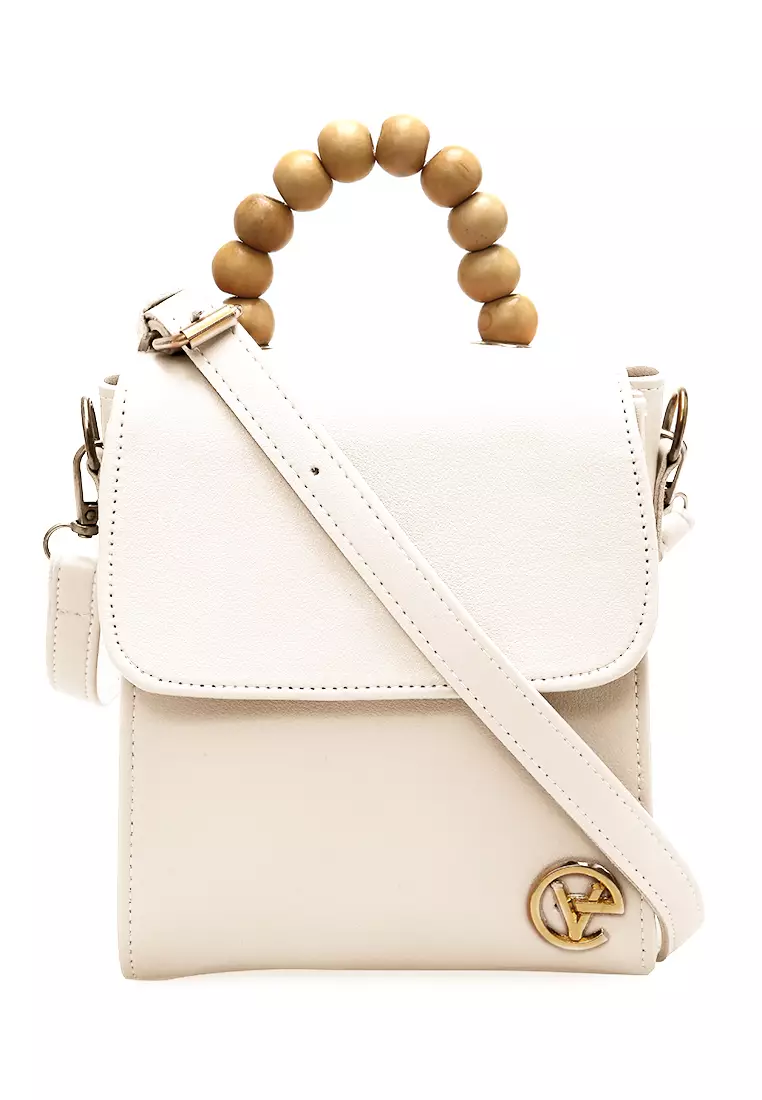 Tamara Tas Manik Mini Desain Simple High Quality - Broken White