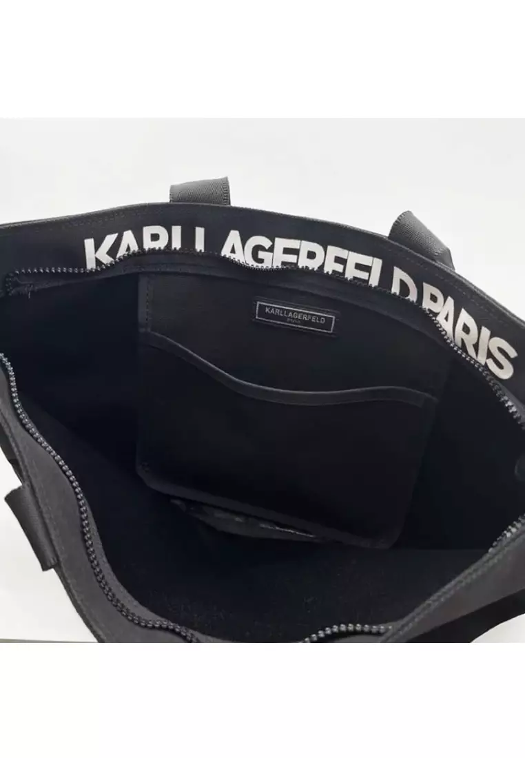 Karl Lagerfeld Kristen Canvas Crossbody - Black Country