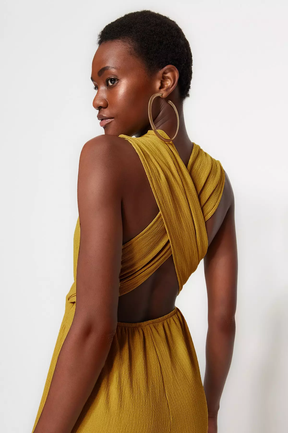 Long Jumpsuit with Tie Detail