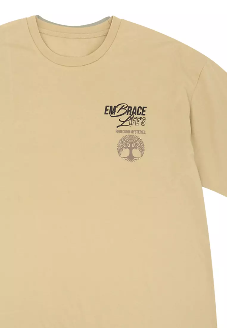 Men's Graphic Oversize T-Shirt "Embrace Life's Profound Mysteries"
