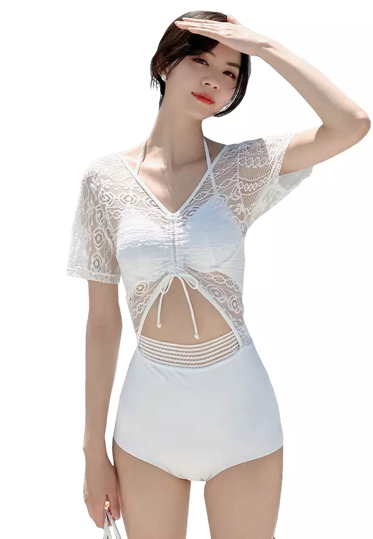 White 1 2025 piece swimsuit