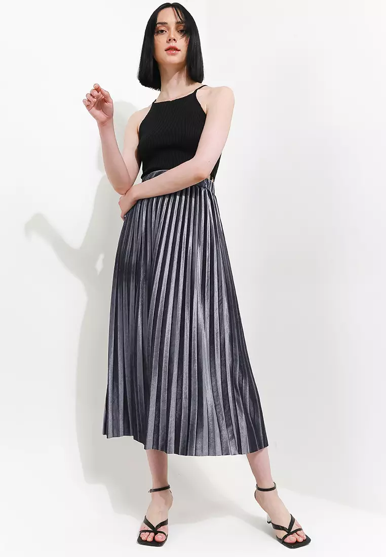 Pleated Skirt Velvet