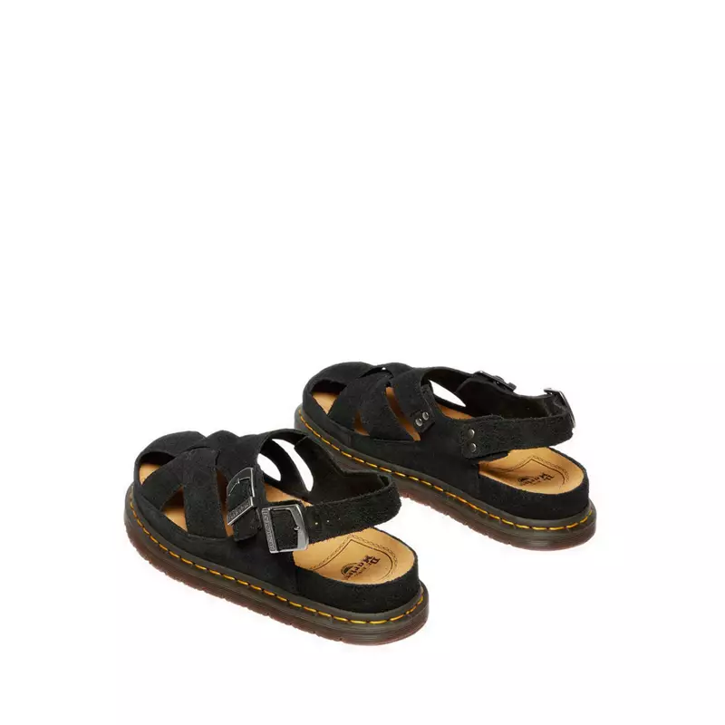 Dr. Martens Archive Fisherman Suede Sandals Black