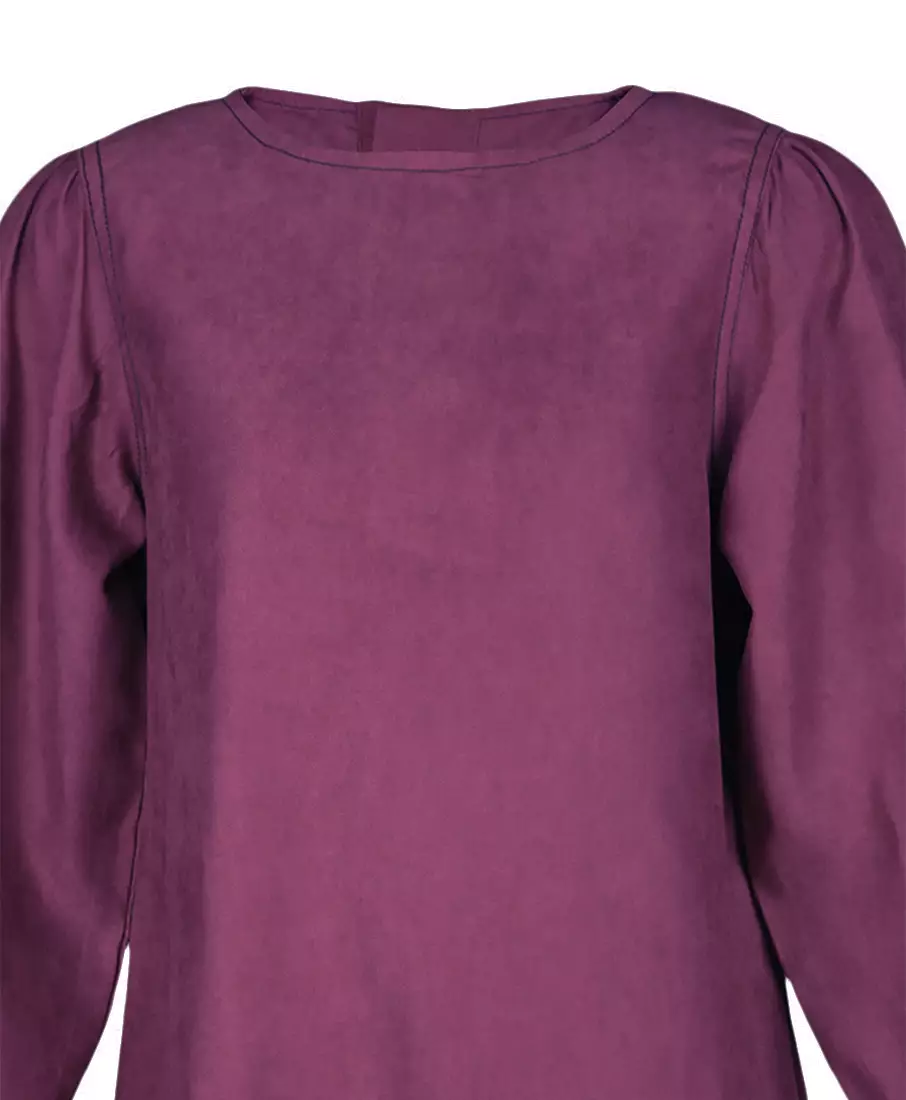 Pito Dito Girl Roethke Dress Anak Perempuan Maroon