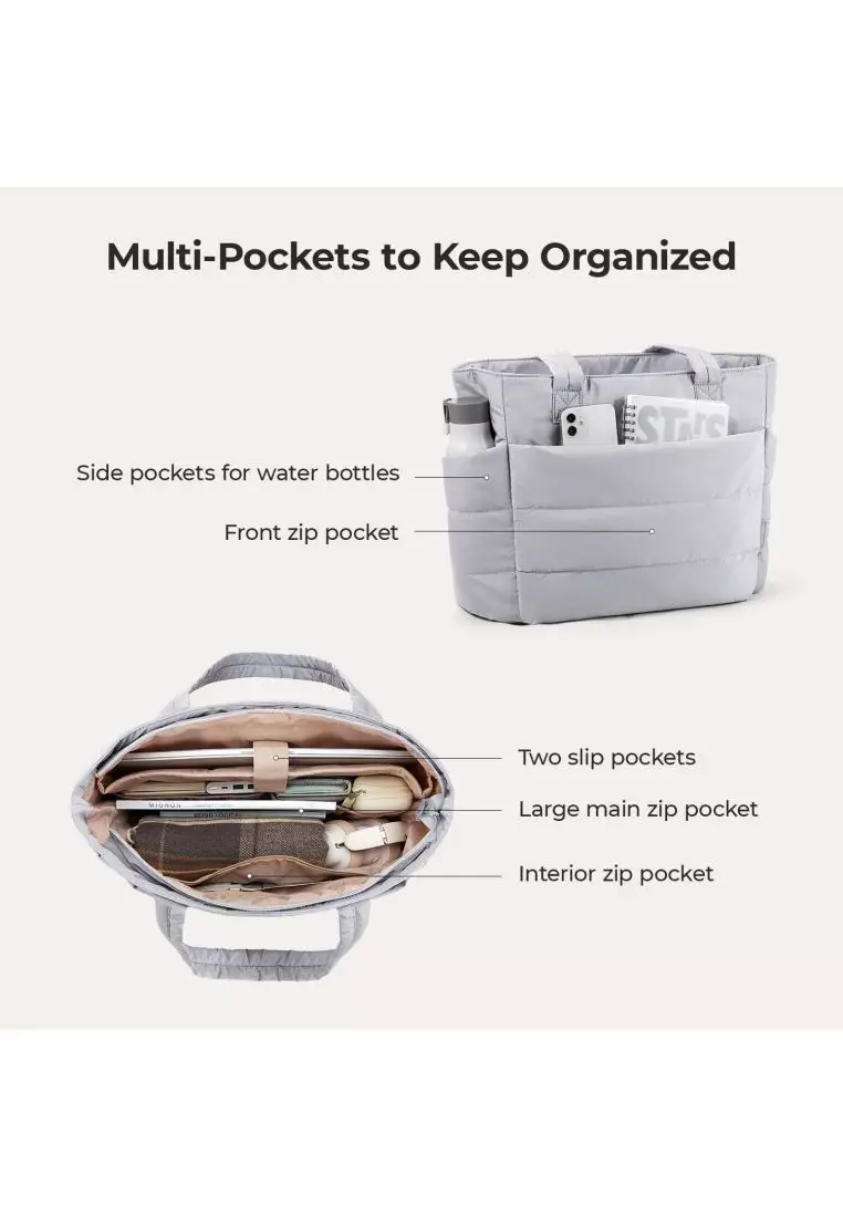 Bagsmart Zora Puffy Tote 20L (Grey)