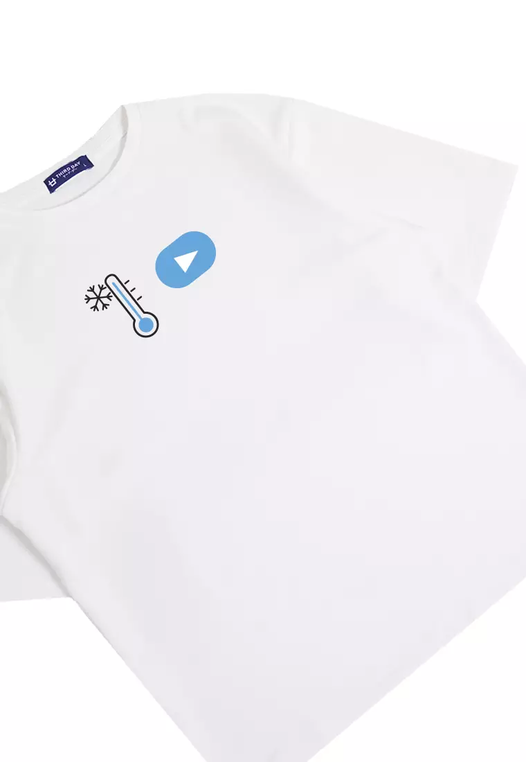MTO33 kaos oversize gambar lucu abstrak kece cold play third day putih