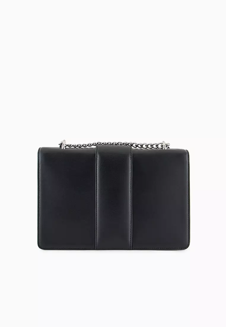 Shoulder Bag with Metal Logo