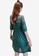 XAFITI green Women Lace V Neckline One Piece Dress - Green 4095EAAF65D9ACGS_2