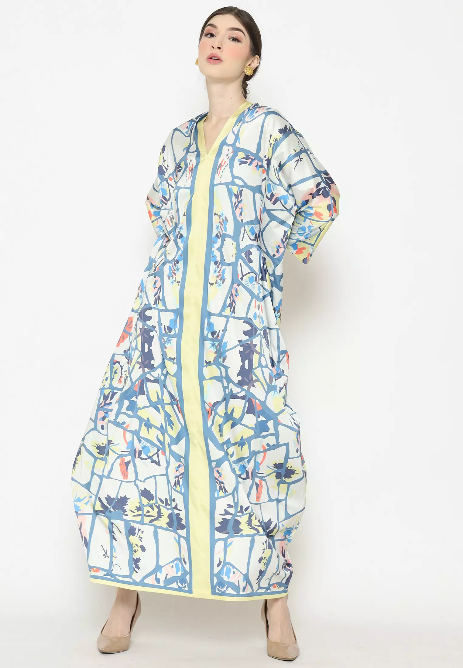 Kanzi Short Sleeve Classic Mediteranian Kaftan