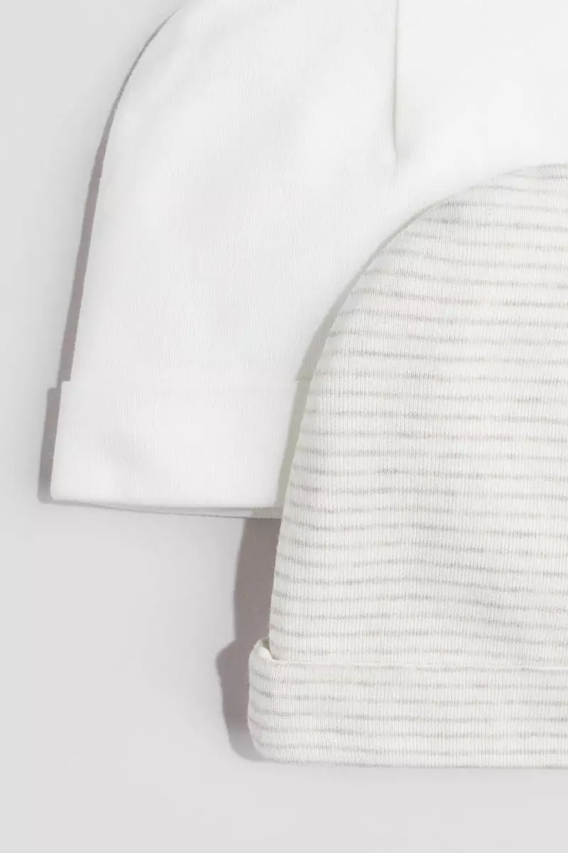 2-pack cotton beanies