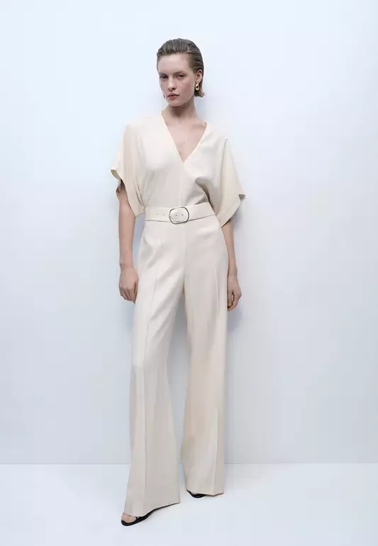 Long Jumpsuit With Belt and Buckle