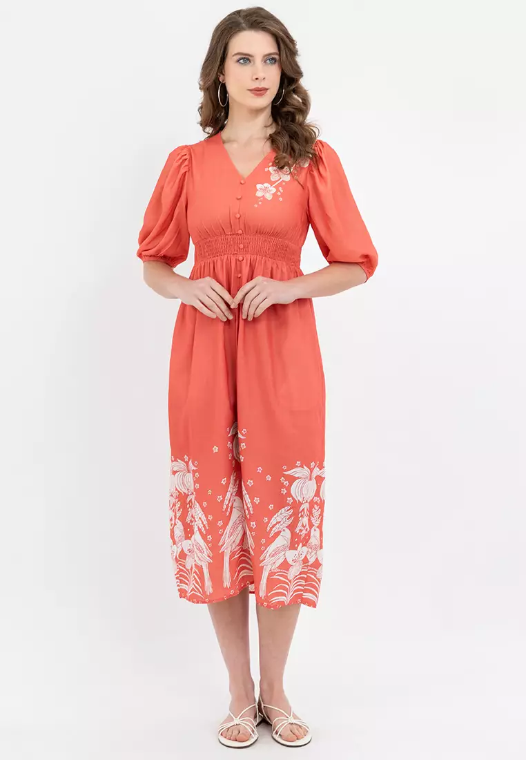 DAKSHA Smocking Wasit Filipiniana Dress