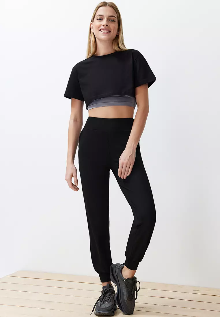 Sporty High Waist Jogger Pants