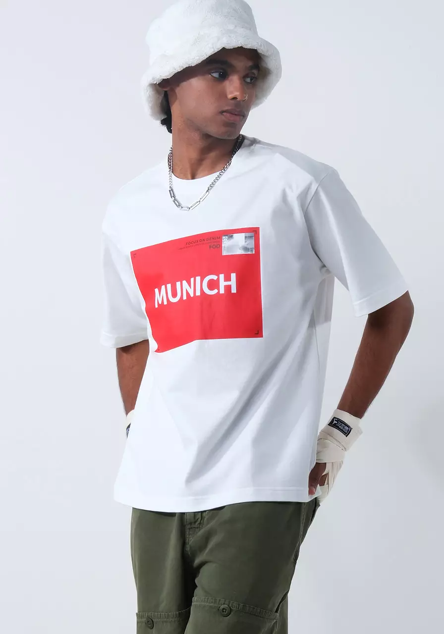 Kaos Pria Boxy Rhone White