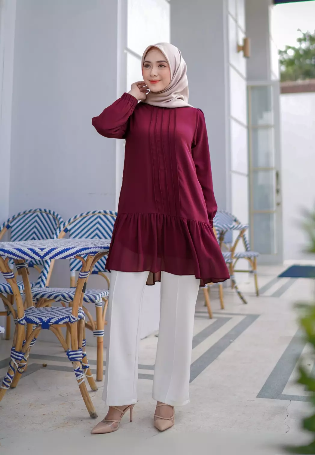 Nicole Blouse - Maroon