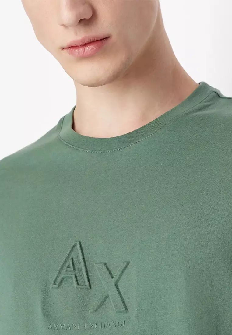 Buy Armani Exchange Jersey Cotton Regular Fit Logo T Shirt Duck