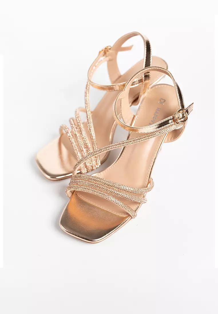 Peony Cross Glitter Pumps