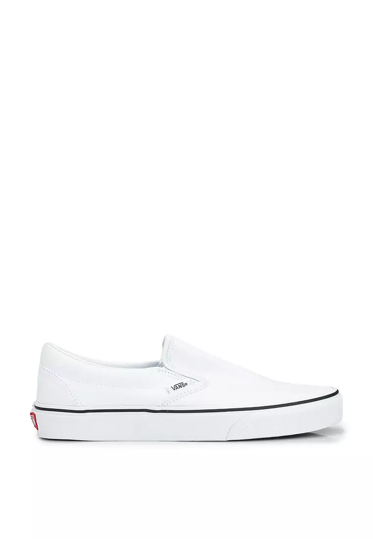 All white slip in on sale vans