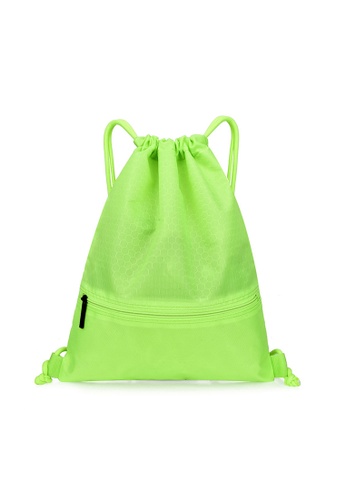 VIVIESTA SPORT yellow Waterproof Drawstring Bag Gym Backpack F6CEAAC8CBA630GS_1