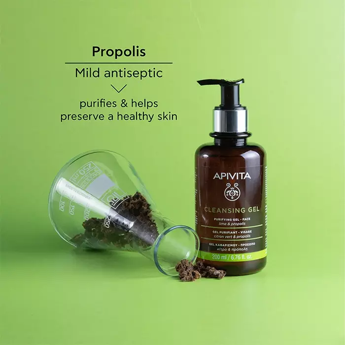 Apivita Cleansing Purifying Gel For Oily Combination Skin | Face 200 ml - Sabun Pembersih Wajah untuk Kulit Berminyak dan Kombinasi