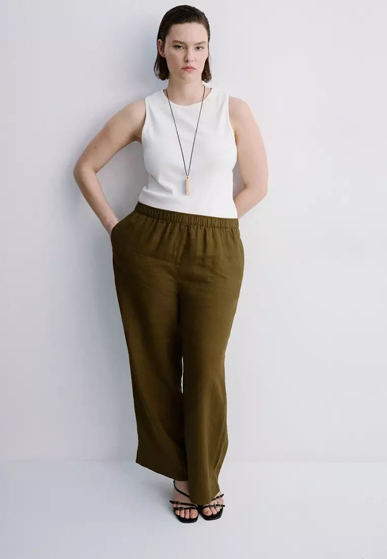Straight Linen Trousers