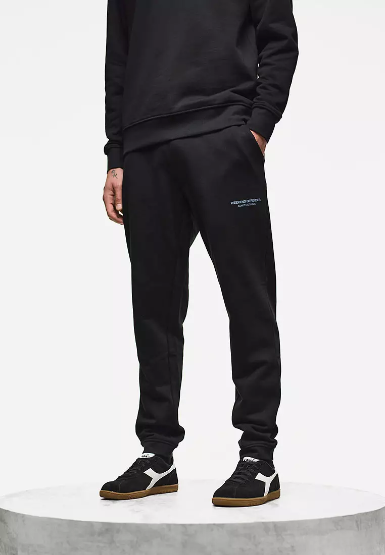 MENS BLACK/BLUE SHADOW SANTANA WOAN JOG PANT