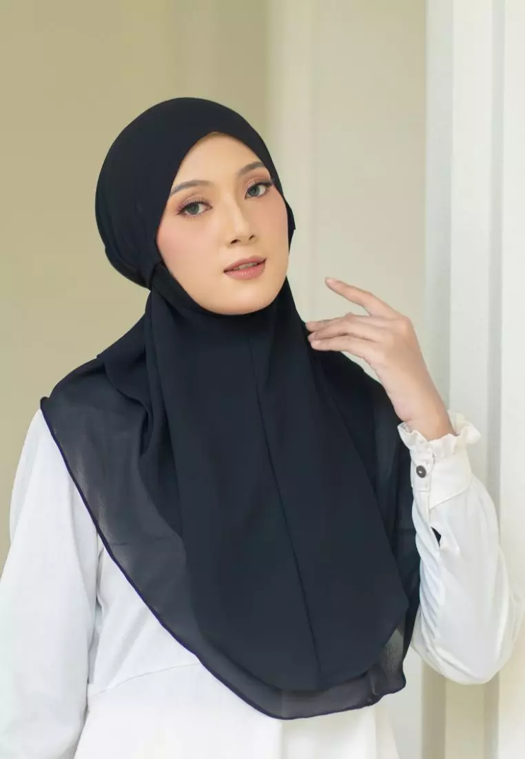 Bergo Khimar Azzura Black