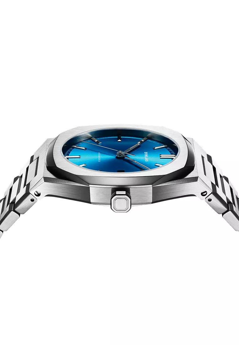 Blue Automatic Bracelet Watch, 41.5 mm