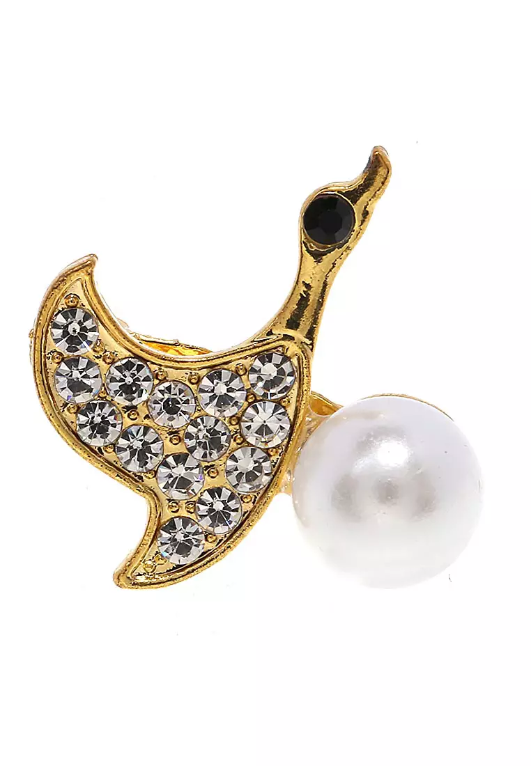 Bros Dagu Model Angsa Aksesoris Wanita Fashion Hijab Premium Quality - Kuning