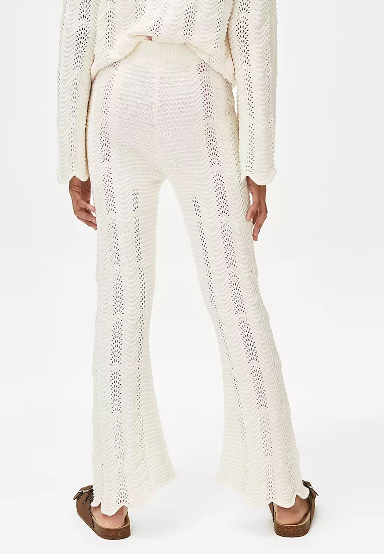 Pure Cotton Flared Trousers