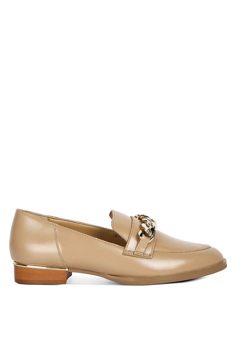 Nude Leather Slip-on