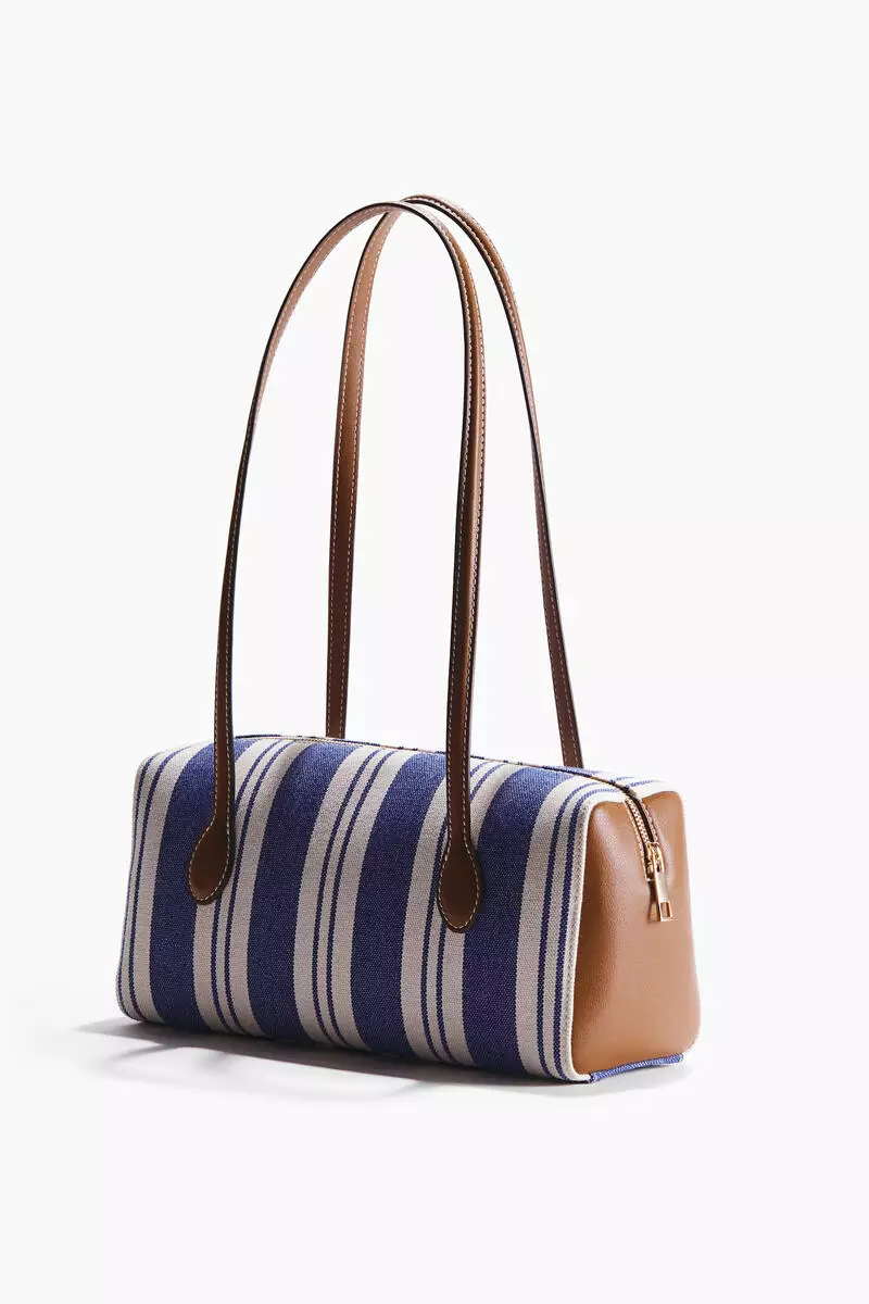 Rectangular canvas shoulder bag