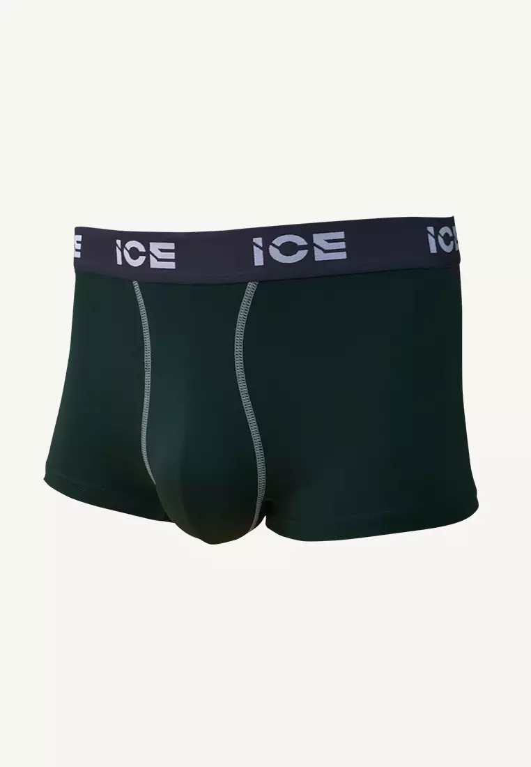  Ice Men Boxer Briefs With Pouch Contrast Stitch Nolan02 - Pine (Single Pack)