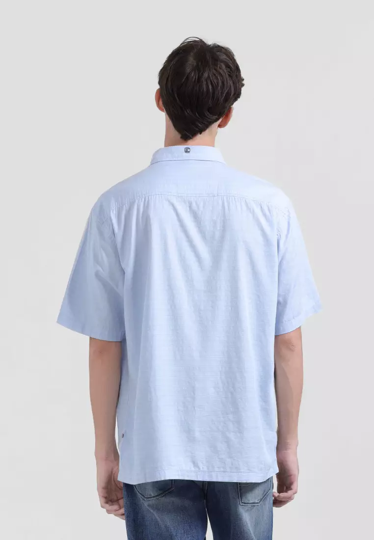 Emba Denim - Stefano Kemeja Pria Relaxed Fit Warna Light Blue