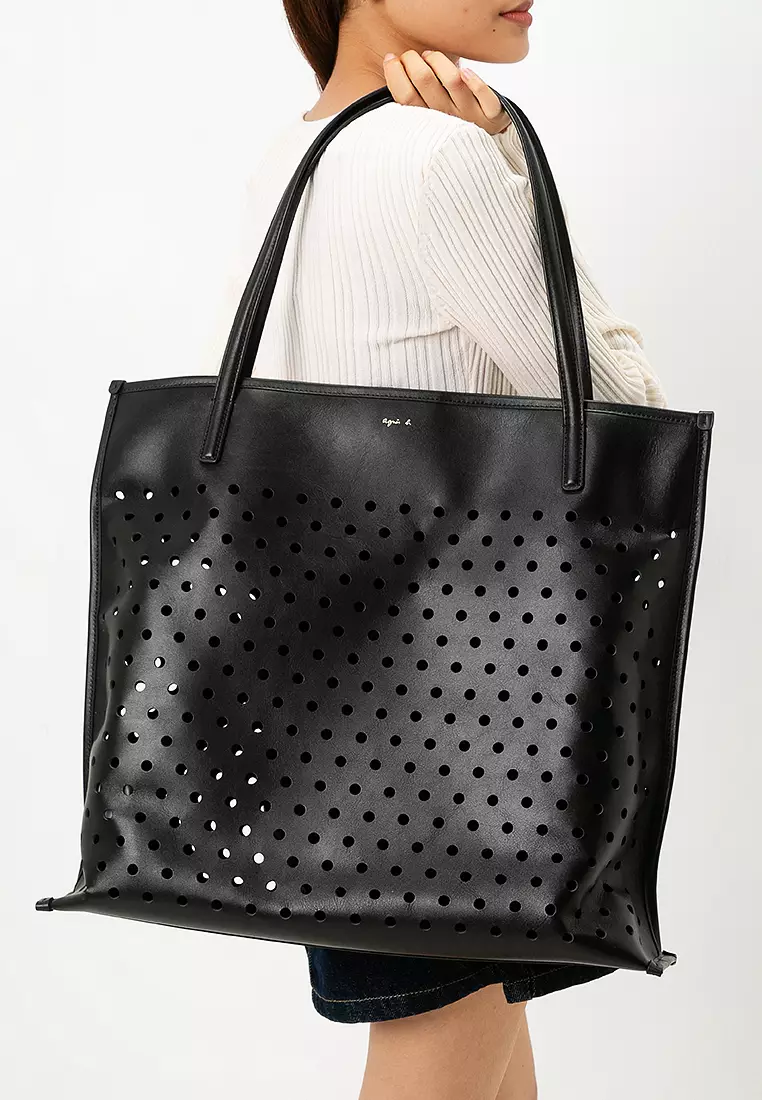 Perforated Leather Tote Bag
