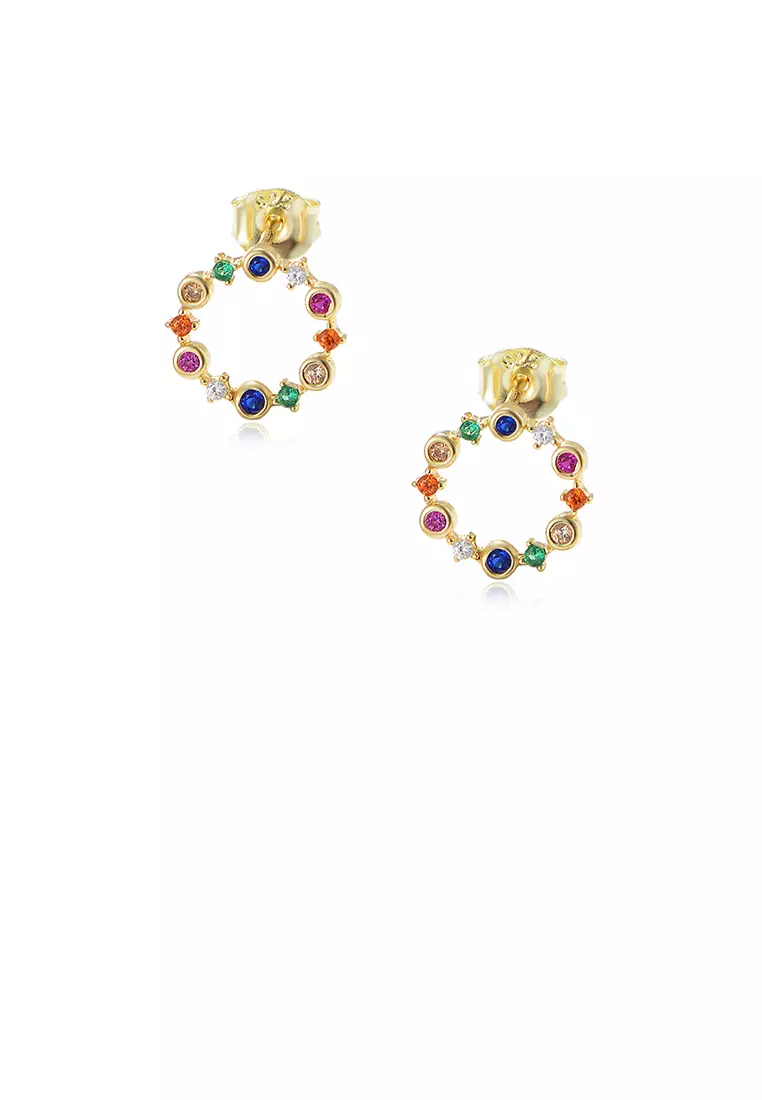 Buy Glamorousky 925 Sterling Silver Plated Gold Fashion Simple
