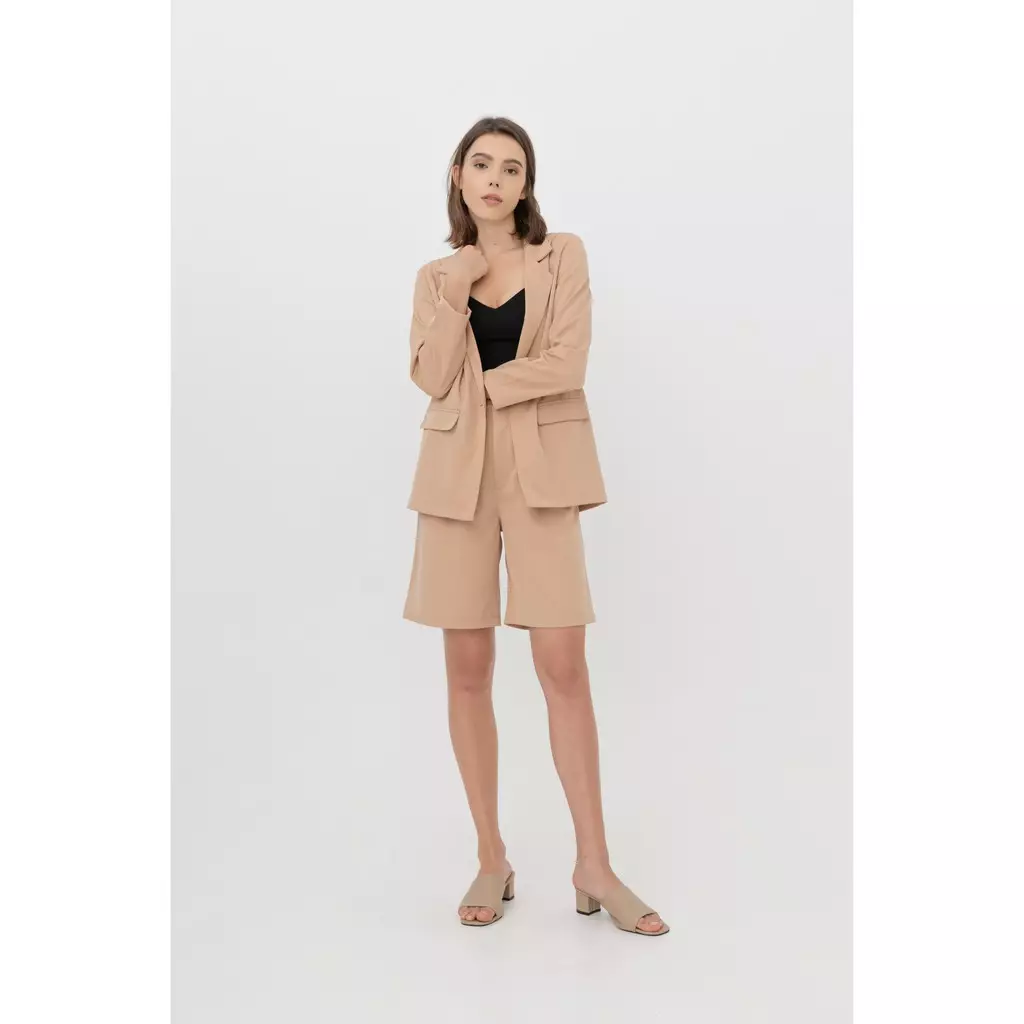Blazer Wanita Livia Light Brown