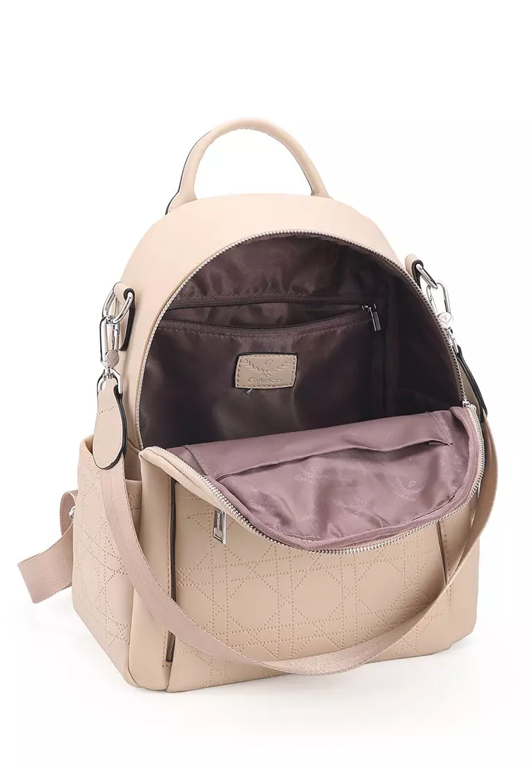 GYKACO SORAN Beige - Tas Ransel Wanita - Fashion Backpack (IMPORT)