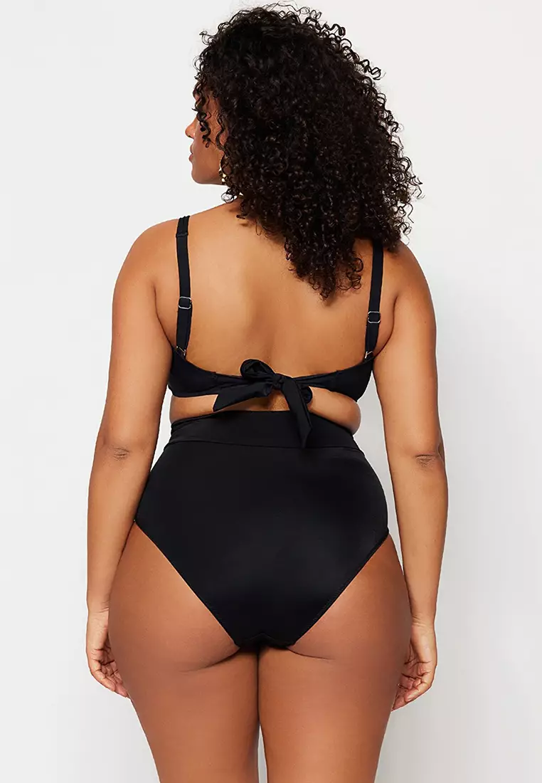 Buy Trendyol Black Plus Size Bikini Bottom Online