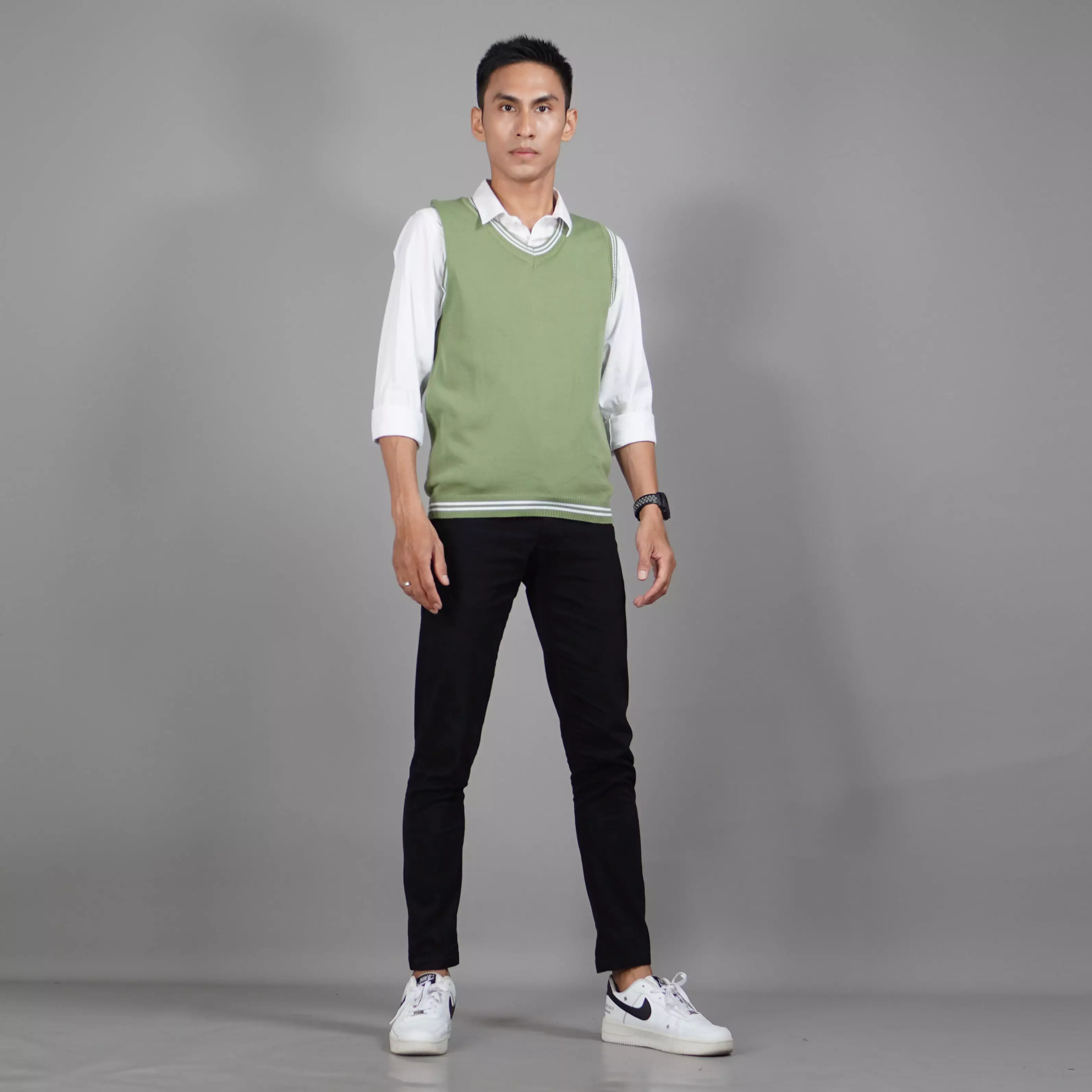 Men's Knit Outer Vest List Knit Vest Korean Style For Men - MINT