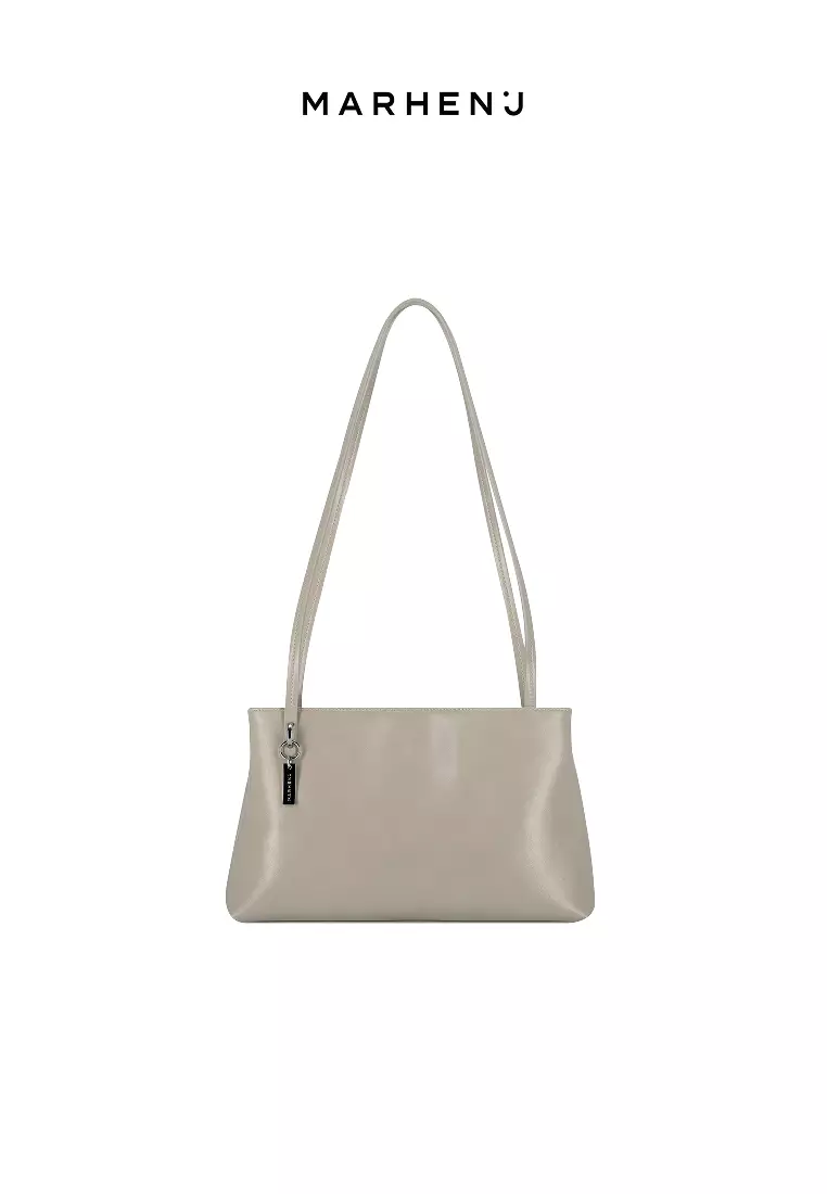 LOMI Vegan Leather Shoulder Bag Oatmeal