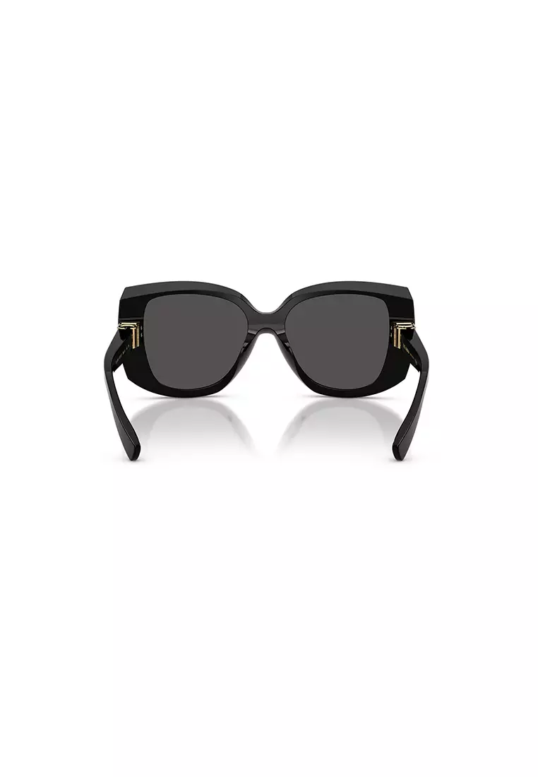 Women's Square Frame Black Acetate Sunglasses - DG4495