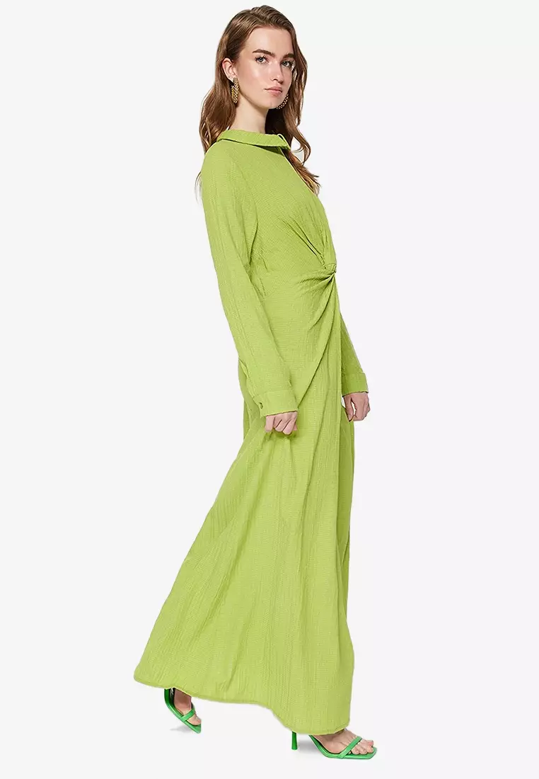 Austin jacquard angel sleeve maxi on sale dress