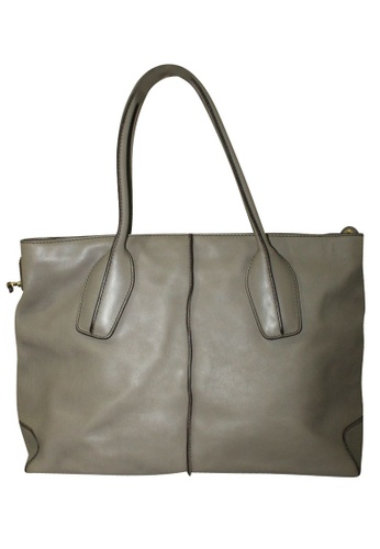 Tod's tods Grey Leather Tote 2022 | Tod's Online | ZALORA Hong