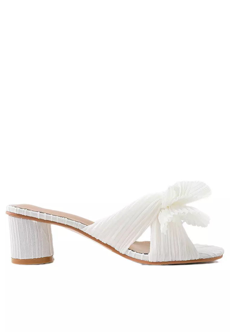 Discount on Twenty Eight Shoes  shoes - SKU: 5CM Bowknot Strap Mid Heel Sandals （Backless Strap Style）WTY1199-1-1