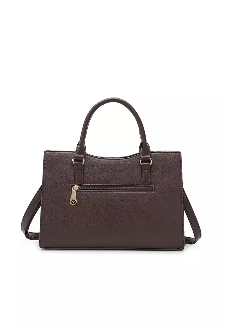 Women's Top Handle Bag / Sling Bag / Crossbody Bag (Tas Selempang / Tas Tangan) - Cokelat